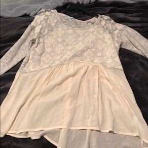 Lace long sleeved shirt